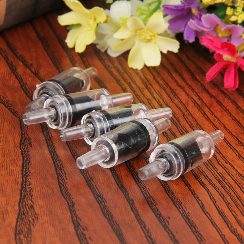 5pcs 45mm One Way Non-Return Check Valve Aquarium Co2 System Air Pump Black AU