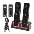 Dual Charging Dock Station 2x2800mAh Battery Pack for Wii Gamepad (Black)