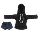 1:6 Scale Fashion Long Sleeve Hoodie and Short Pants For Blythe BJD Baby Girl