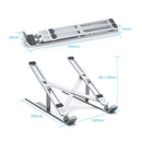 Ergonomic Aluminum Alloy Adjustable Height Tablet Stand Storage Laptop Holder