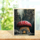 5D DIY Full Drill Diamond Painting Mushroom House Cross Stitch Mosaic Kit
