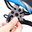 18 In 1 Multi Tool Stainless Snowflake Shape Key Chain Screwdriver 2.4*2.4'' US