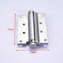 Stainless Double Open Buffer Spring Hinge Door Swing Self Closing 7.6*7.3 Cafe