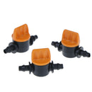 10Pcs Mini Valve with 4/7mm Hose Irrigation Barbed Water Flow Control Valve M+