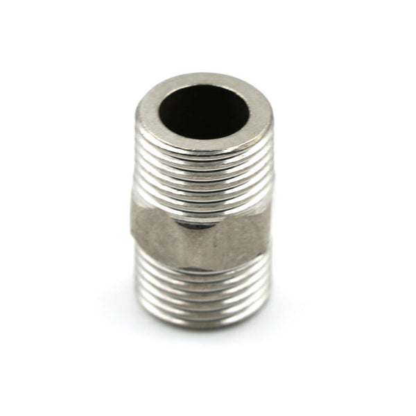 1/2" Male x 1/2" Male Hex Nipple SS 304 Threaded Pipe Fitting NPT  JR