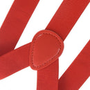 Lady Woman Adjustable Metal Clamp Elastic Suspenders Braces - Red M2M9