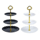1Set Cake Stand 3 Layers Wedding Cake Plate Stand Dessert Fruits Vegetable