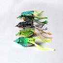 5Pcs Toad Soft Plastic Hollow Fishing Lure Crankbait Hooks Bass Bait Frog FT