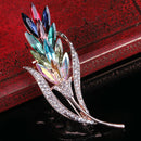 Crystal Rhinestone Wheat Brooch Pin Women Jewelry Coat Flower Wedding BridMO
