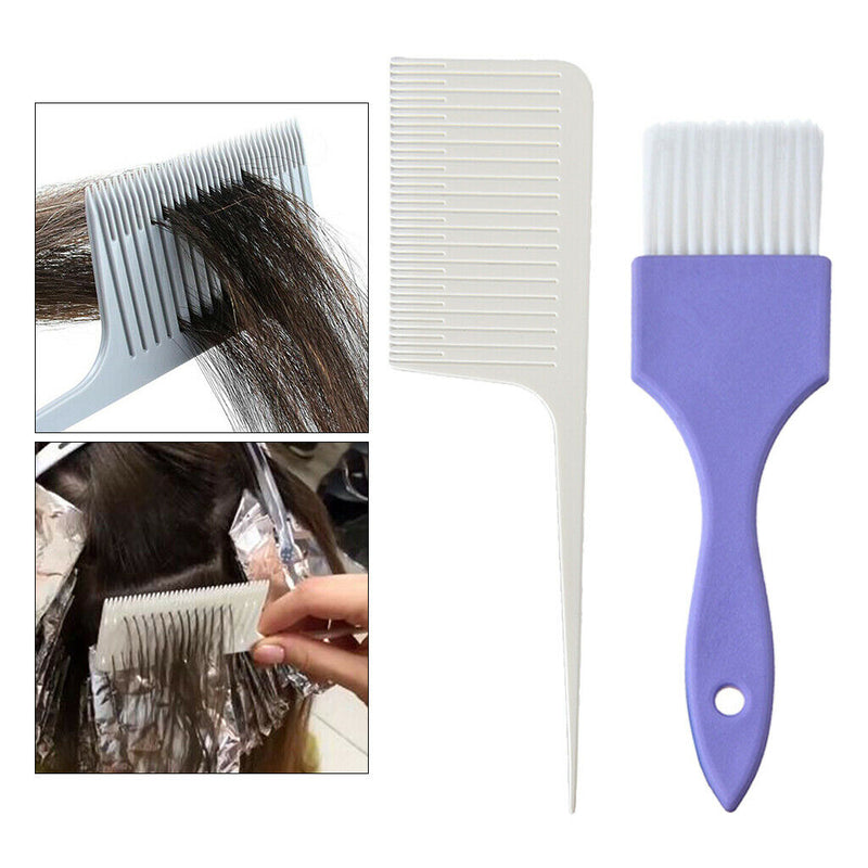 Weaving Highlighting Foiling Hair Comb + Brush Salon Hair Coloring Styling