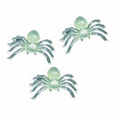 50pcs 2x1.4cm Plastic Black Spider Halloween Decoration Festival Supplies F E3B3