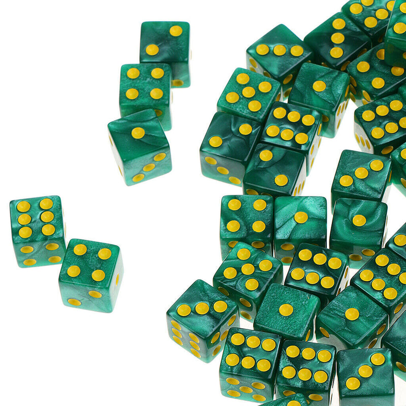 100x Six-sided D6 Dice 14mm For D\u0026D Casino Poker