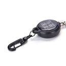 Retractable Card Holder Steel Recoil Ring BeltClip Pull Key Chain Keyring CordMO