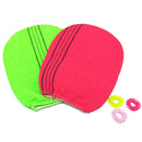 1/2 colors Korean Italy Exfoliating Body-Scrub Glove Towel Green Red 3C