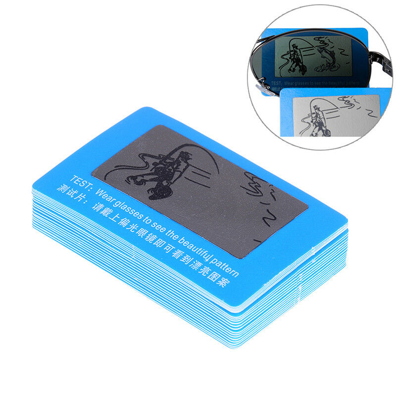 20pcs/set men ladies polarised polarized sunglasses shades test card ski fish>s