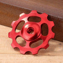 11T MTB Rear Derailleur Jockey Wheel Ceramic Bearing Guide Roller (Red)