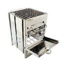 Potable Outdoor Camping Wood Stove Picnic Bbq Grill Stainless Steel Folding