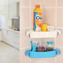 Bathroom Corner Storage Rack Organizer Shower Wall Shelf with Suction Cup H X1F1
