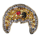 1pc Moon Rhinestone Beaded Patches Embroidery Fabric Appliques Garment Decor