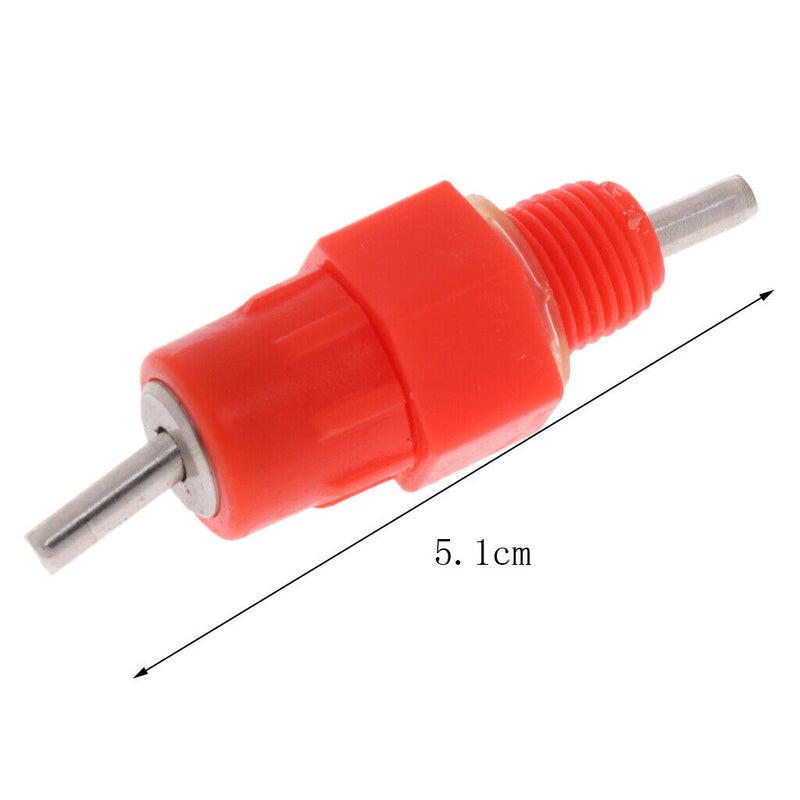 20x Automatic Chicken Water Nipple Drinker Feeders Poultry Screw Style Red