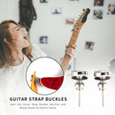 For Electric Guitar 2pcs Zinc Alloy Guitar Strap Buckles Lock Button Buckle