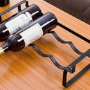 Wine Holder Storage Rack Metal Wine Accessories 4 Bottles Standing Shelf Ho