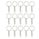 40Pcs Polished Key ring Screw Eye Short Chain Split Ring Connector DIY Jewe BX