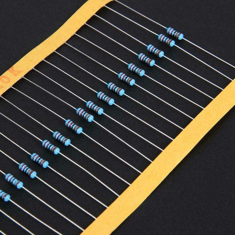 600pcs 30 Kinds Each Value Metal Film Resistor Pack 1/4W 1% Resistor Kit