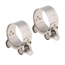 2x Motorcycle Exhaust Clamp / Clip / Bracket / Banjo Stainless Steel 36-39mm