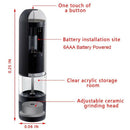 Battery Operated Salt and Pepper Grinder Set - Electric Automatic One Hande