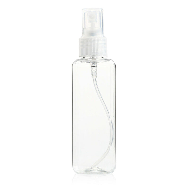 5pcs 100ml Portable Transparent Plastic Empty Spray Bottles Refillable Bottles
