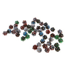 50pcs Six Sided D20 Polyhedral Dice with Double Colors & Numbers 16mm
