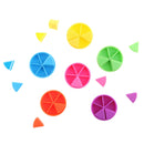 Pack of 42 Trivial Pursuit Game Pieces Pie Wedges for Math Fractions Game