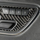 Carbon Fiber Car Door Buttons Seat Adjustment Panel Cover Trim 2Pcs For Mer