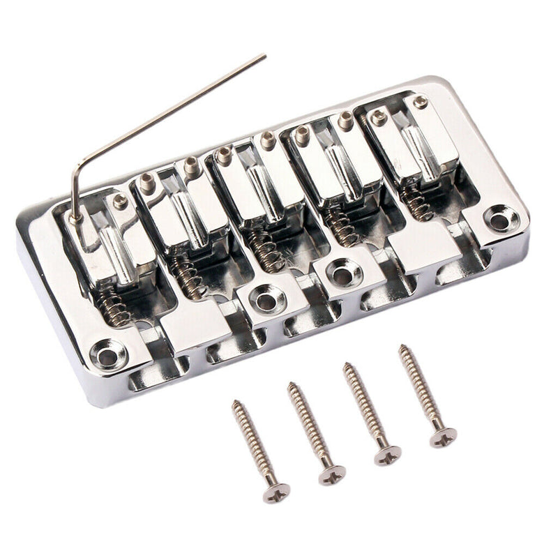 5 String Bridge for Electric Bass Guitar DIY Replacement Kits w/ Hex Wrench