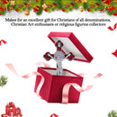 Alloy Jesus Cross Statue Home Desktop Car Decoration Stand Ornament Gift