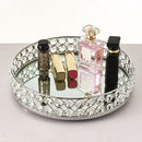 Crystal Vanity Makeup Tray Large Storage Ornate Jewelry Trinket Cosmetic Tray