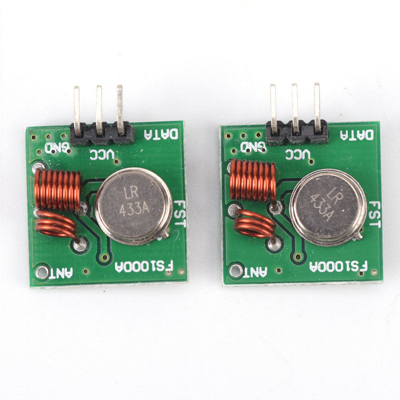 2x 433Mhz Wireless RF Transmitter Module+ Receiver Alarm Regeneration Arduino Gw