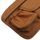 Brown Motorbike Motorcycle Electric Scooter PU Leather Saddle Bag Tool Bags