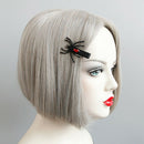 Girl Gothic Black Spider Hair Clip Red Rhinestone Halloween Party Makeup Pl