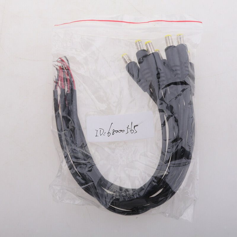 10Pcs 12V 5.5x2.1mm Male DC Power Socket Jack Connector Cable
