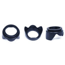 Lens Cap + Hood + UV Filter Compatible with 52mm Nikon D3100 E3V5