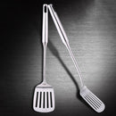 Stainless Steel Flat Fish Slice Frying Spatula Leaky Shovel for Kitchen Barbecue