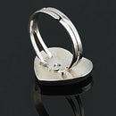 ring mood ring adjustable size color change heart light light M7V8