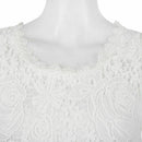 White Feminine Lace Blouses New Casual Women Summer Dress Women's Width Str