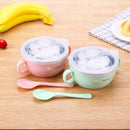 Children Cartoon Stainless Steel Bowl Spoon Baby Food Feeding Tableware Set A
