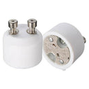 Anti-burning White Ceramic GU10 to MR16 Adapter Halogen Light Bulb Lamps