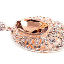Women Cubic Zirconia Flower Long Adjustable Chain Pendant Sweater Necklace  D2Q1