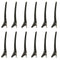 12pcs Wide Clips Salon Hair Grip Clamps Hairdressing Tool Hairpin Black