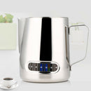 Milk Jug Frothing Cup Pitcher Thermometer Stainless Steel Cappuccino 600ml